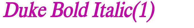 Duke Bold Italic(1)